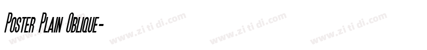 Poster Plain Oblique字体转换